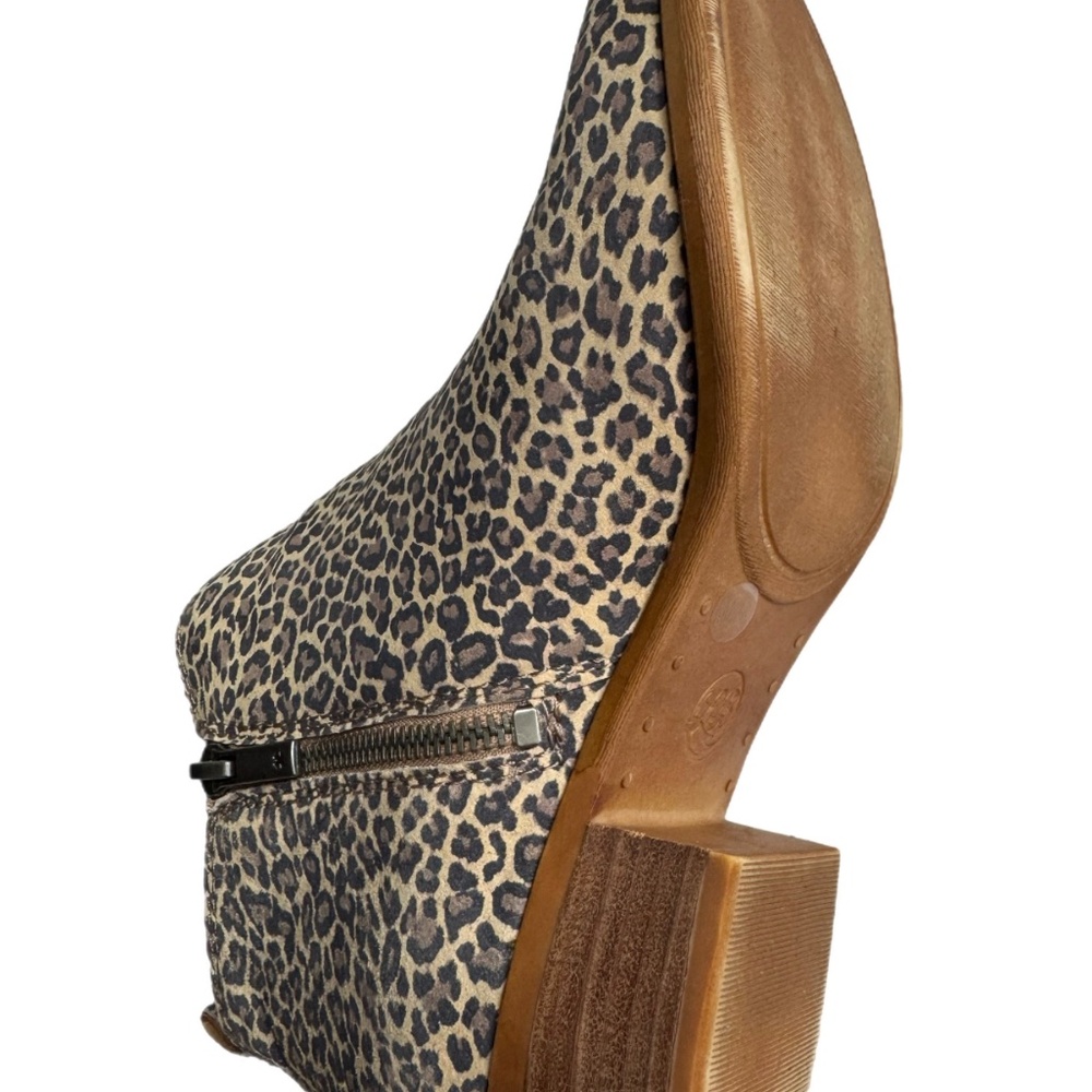 Lucky Brand Leopard Print Basel Ankle Boots Booties - Picture 7 of 8